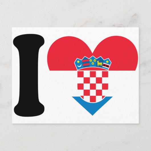 Carte Postale J'aime la Croatie (Devant)