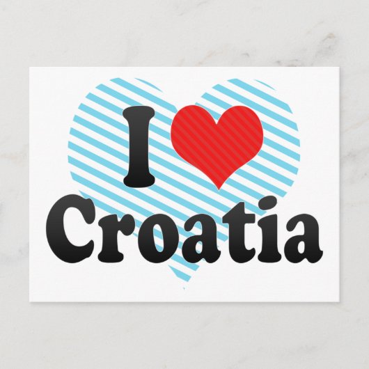 Carte Postale J'aime la Croatie (Devant)