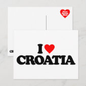 CARTE POSTALE J'AIME LA CROATIE (Devant / Derrière)