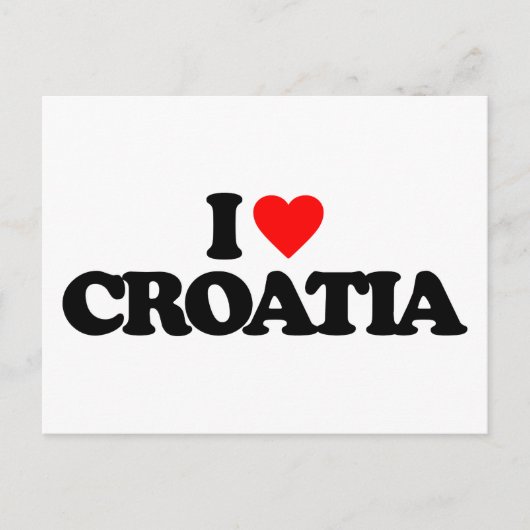 CARTE POSTALE J'AIME LA CROATIE (Devant)