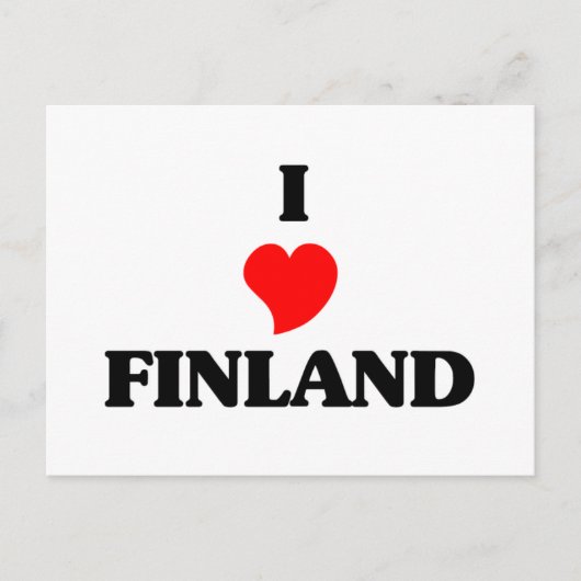 Carte Postale J'aime la Finlande (Devant)