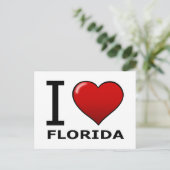 CARTE POSTALE J'AIME LA FLORIDE (Debout devant)