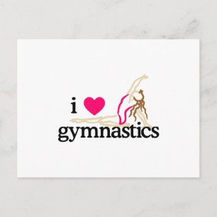 CARTE POSTALE J'AIME LA GYMNASTIQUE