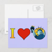 Carte Postale J'aime la liberté (Devant / Derrière)