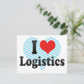 Carte Postale J'aime la logistique (Debout devant)