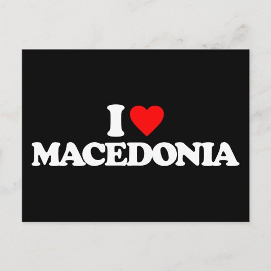 CARTE POSTALE J'AIME LA MACÉDOINE (Devant)
