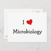 Carte Postale J'aime la microbiologie (Devant / Derrière)