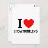 Carte Postale J'aime la motoneige (Devant / Derrière)
