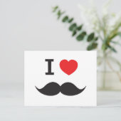 Carte Postale J'aime la moustache (Debout devant)