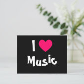 Carte Postale J'aime la musique (Debout devant)