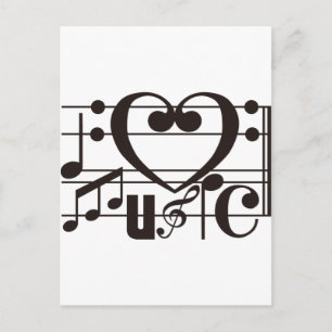 CARTE POSTALE J'AIME LA MUSIQUE