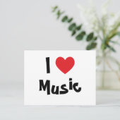Carte Postale J'aime la musique (Debout devant)