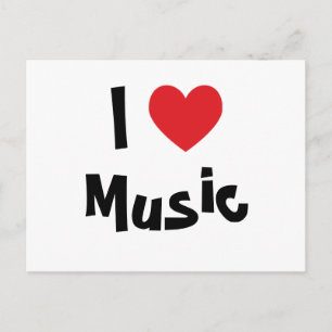 Carte Postale J'aime la musique