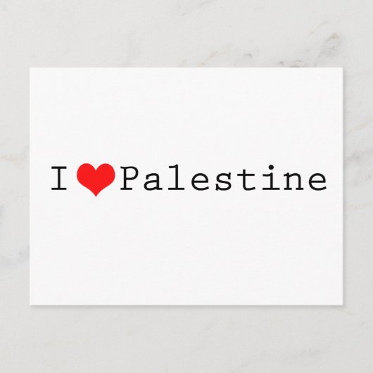 Carte Postale J'aime la Palestine (Devant)