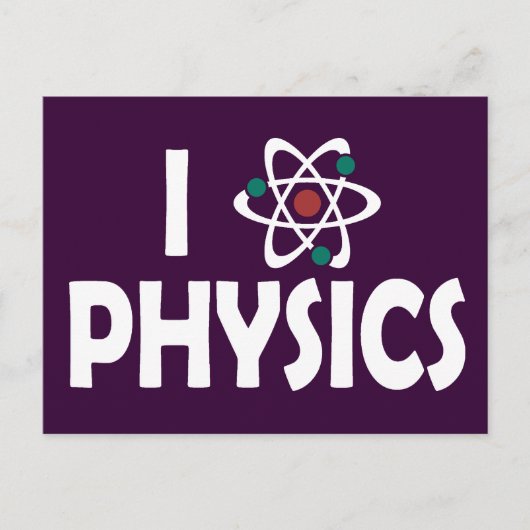 Carte Postale J'aime la physique (Devant)