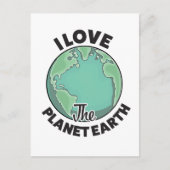 Carte Postale J'Aime La Planète Terre (Devant)