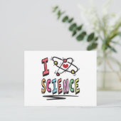Carte Postale J'aime la science (Debout devant)