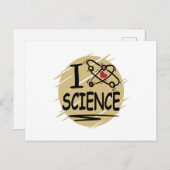 Carte Postale J'aime la science (Devant / Derrière)