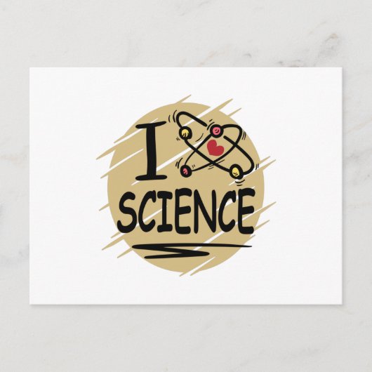 Carte Postale J'aime la science (Devant)