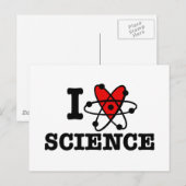Carte Postale J'aime la science (Devant / Derrière)