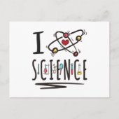 Carte Postale J'aime la science (Devant)