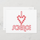 Carte Postale J'aime la science (Devant / Derrière)