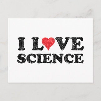 Carte Postale J'aime la science