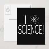 Carte Postale J'aime la science (Devant / Derrière)