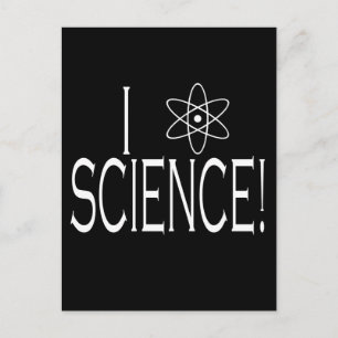Carte Postale J'aime la science