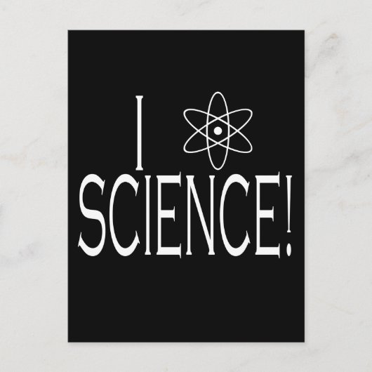 Carte Postale J'aime la science (Devant)