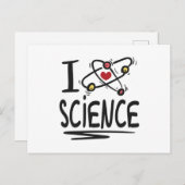 Carte Postale J'aime la science (Devant / Derrière)
