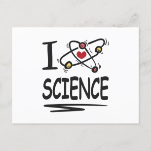 Carte Postale J'aime la science