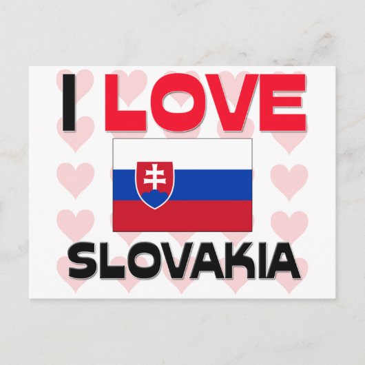 Carte Postale J'aime la Slovaquie (Devant)