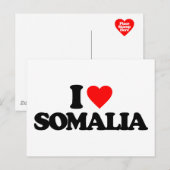 CARTE POSTALE J'AIME LA SOMALIE (Devant / Derrière)