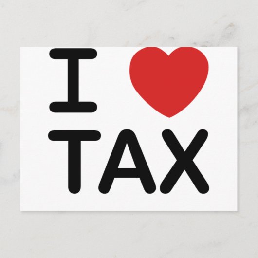 Carte Postale J'aime la taxe (Devant)