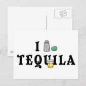 Carte Postale J'Aime La Tequila (Devant / Derrière)