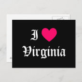 Carte Postale J'aime la Virginie (Devant / Derrière)