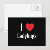 Carte Postale J'aime Ladybugs (Devant / Derrière)