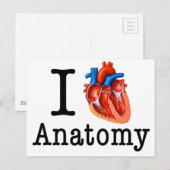 Carte Postale J'aime l'anatomie (Devant / Derrière)