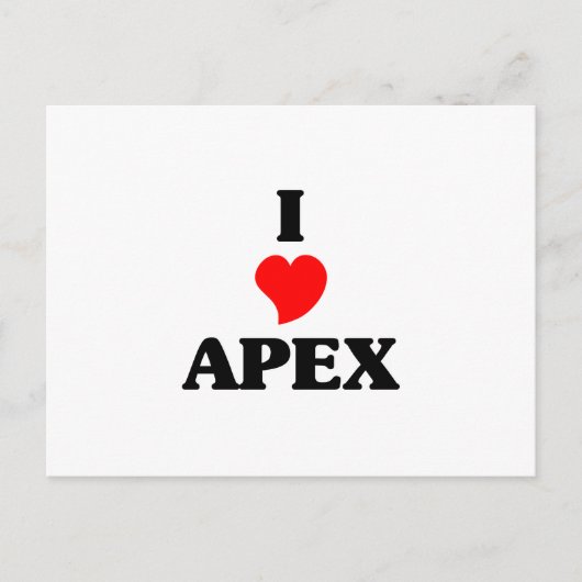 Carte Postale J'aime l'apex (Devant)