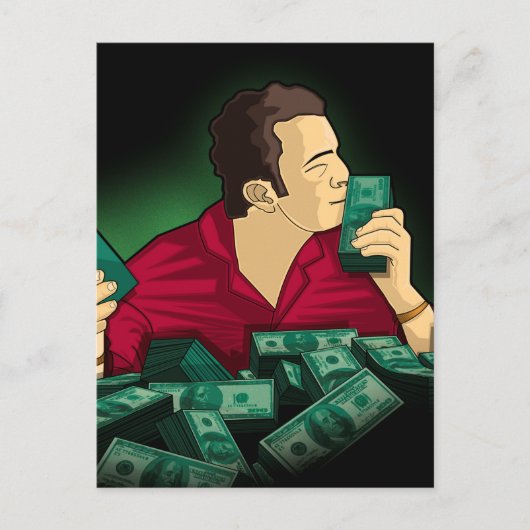 Carte Postale J'aime l'argent (Devant)