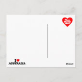 CARTE POSTALE J'AIME L'AUSTRALIE (Dos)