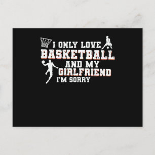 Carte Postale J'aime le basket-ball et ma petite amie Concepti