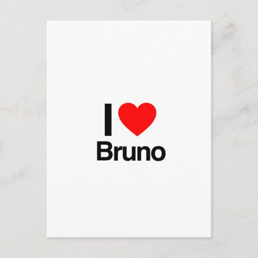 Carte Postale j'aime le bruno (Devant)