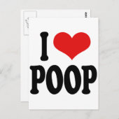 Carte Postale J'aime le caca (Devant / Derrière)