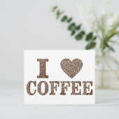 Carte Postale J'aime le café (Debout devant)