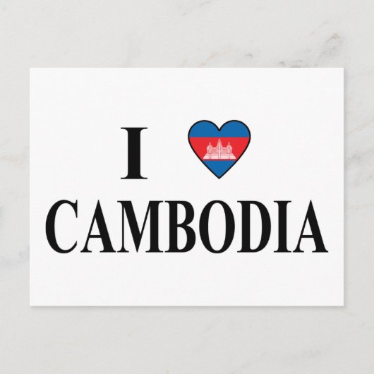Carte Postale J'aime le Cambodge (Devant)