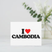 CARTE POSTALE J'AIME LE CAMBODGE (Debout devant)