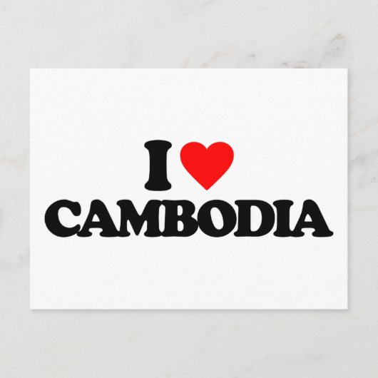 CARTE POSTALE J'AIME LE CAMBODGE (Devant)