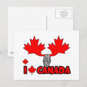 Carte Postale J'aime le Canada (Devant / Derrière)